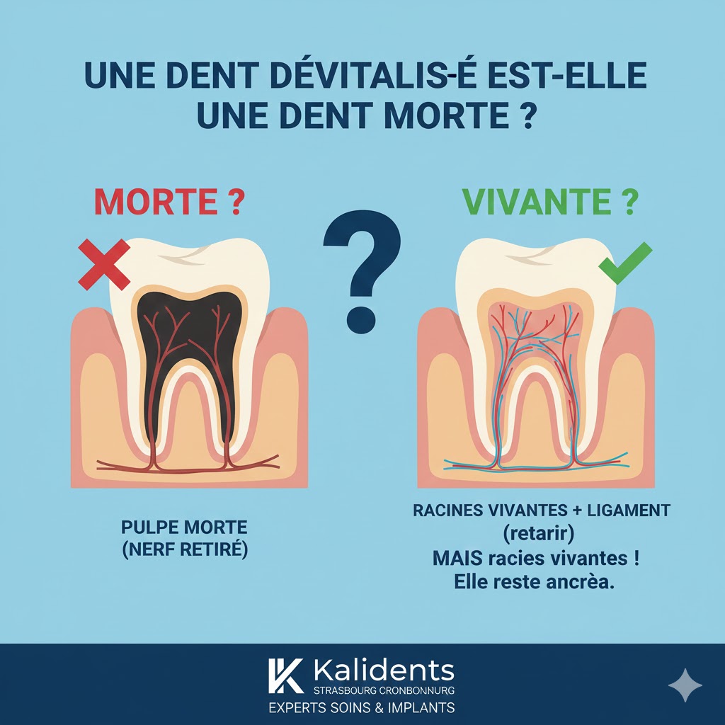 la dent dévitalisée est-elle vivante?